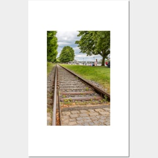 Railway Track at Untermainkai - Frankfurt am Main Posters and Art